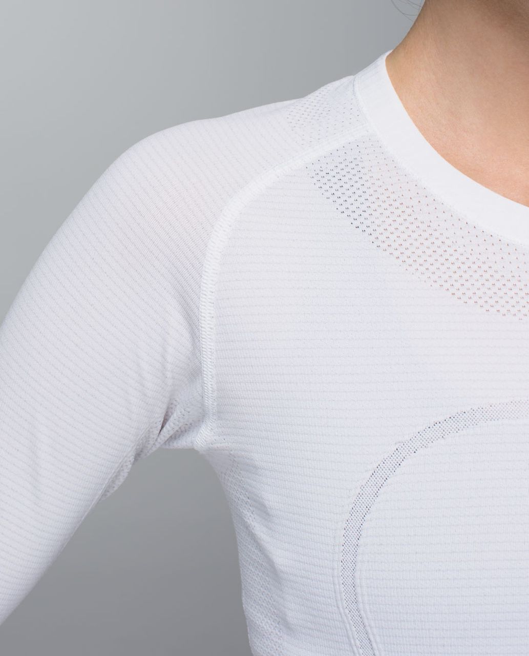 Lululemon Run:  Swiftly Tech Long Sleeve - Heathered White