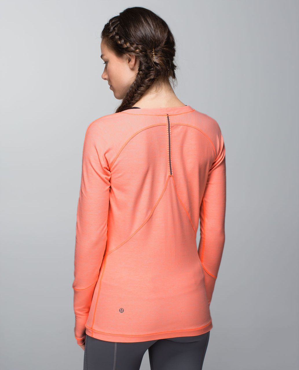 Lululemon Women's Size 12 Love Some Run Heathered Very Light Flare Orange  Shirt