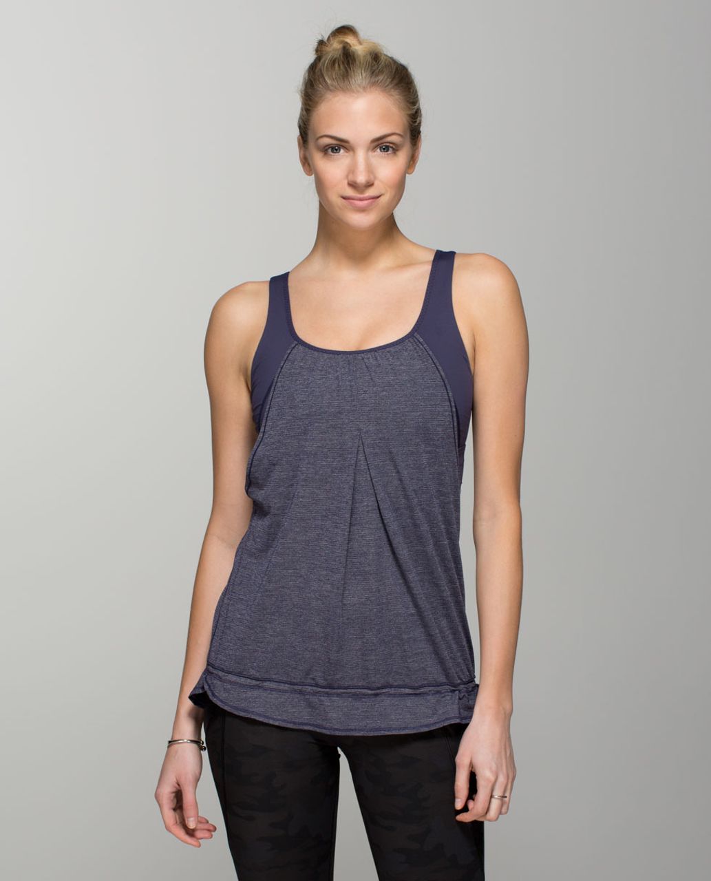 Lululemon Run Times Tank - Heathered Cadet Blue / Cadet Blue