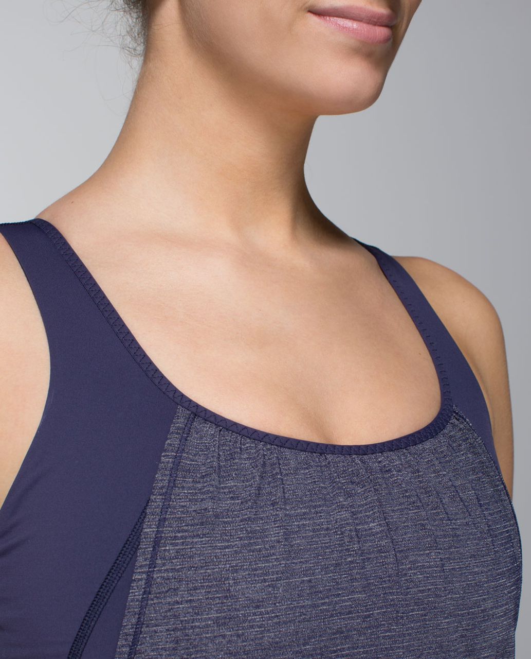 Lululemon Run Times Tank - Heathered Cadet Blue / Cadet Blue