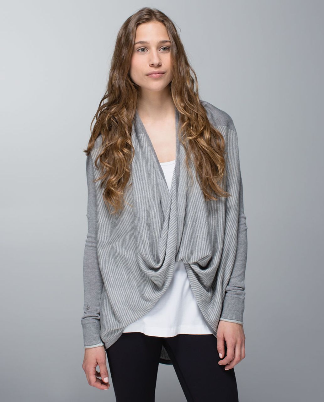 Lululemon Iconic Sweater Wrap - Heathered Medium Grey / Heathered Light Grey