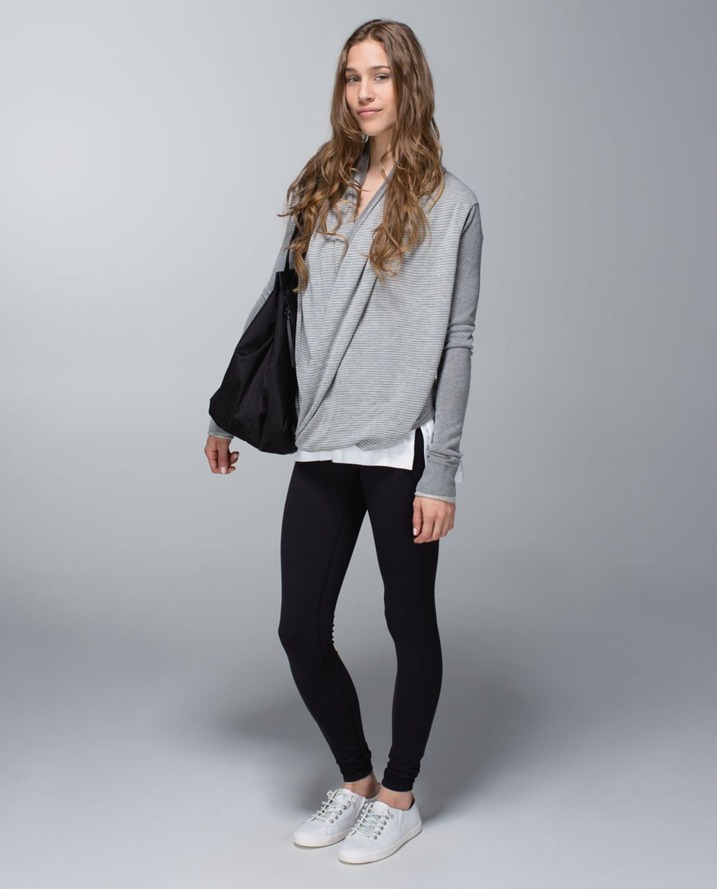 Lululemon Iconic Sweater Wrap - Heathered Medium Grey / Heathered Light  Grey - lulu fanatics