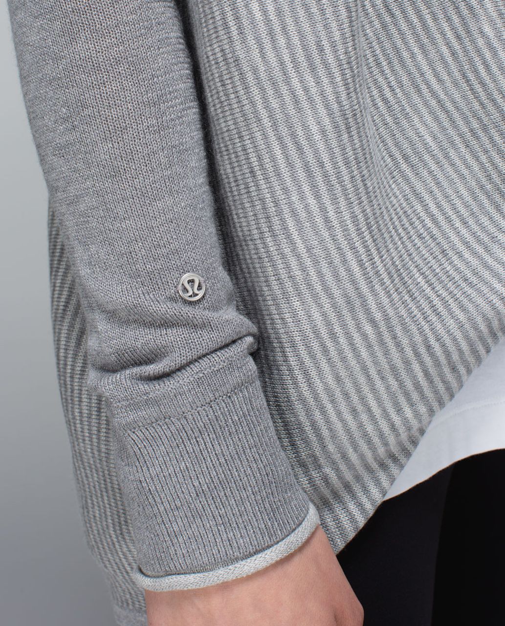 Lululemon Iconic Sweater Wrap - Heathered Medium Grey / Heathered Light Grey