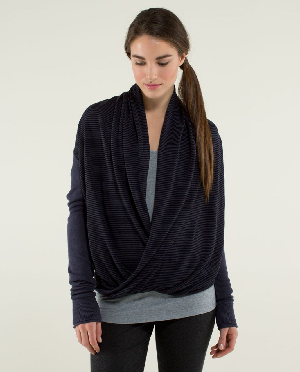 Lululemon Iconic Sweater Wrap - Cadet Blue / Black