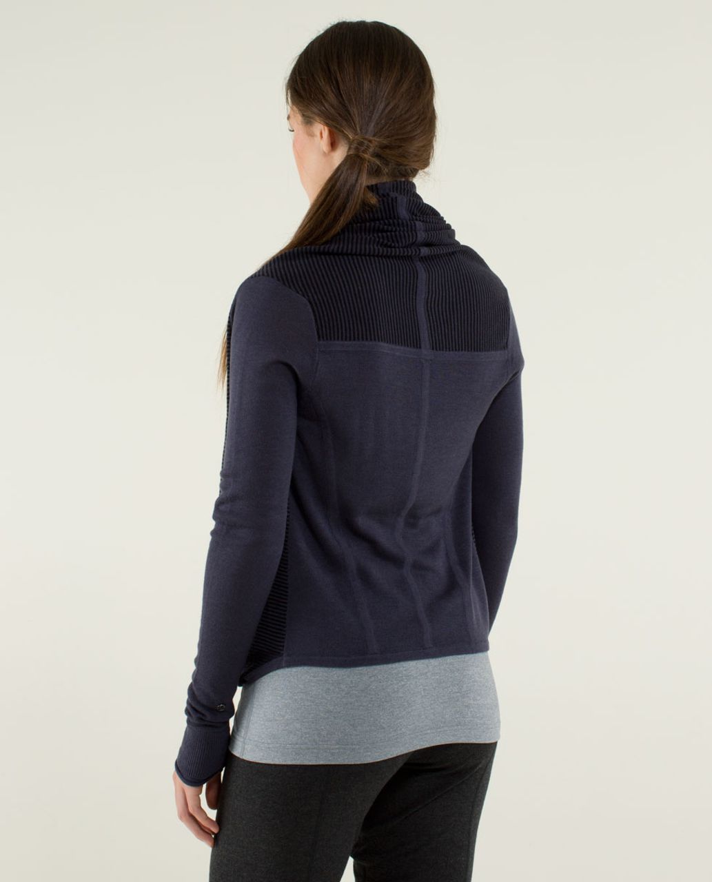 Lululemon Iconic Sweater Wrap - Cadet Blue / Black - lulu fanatics