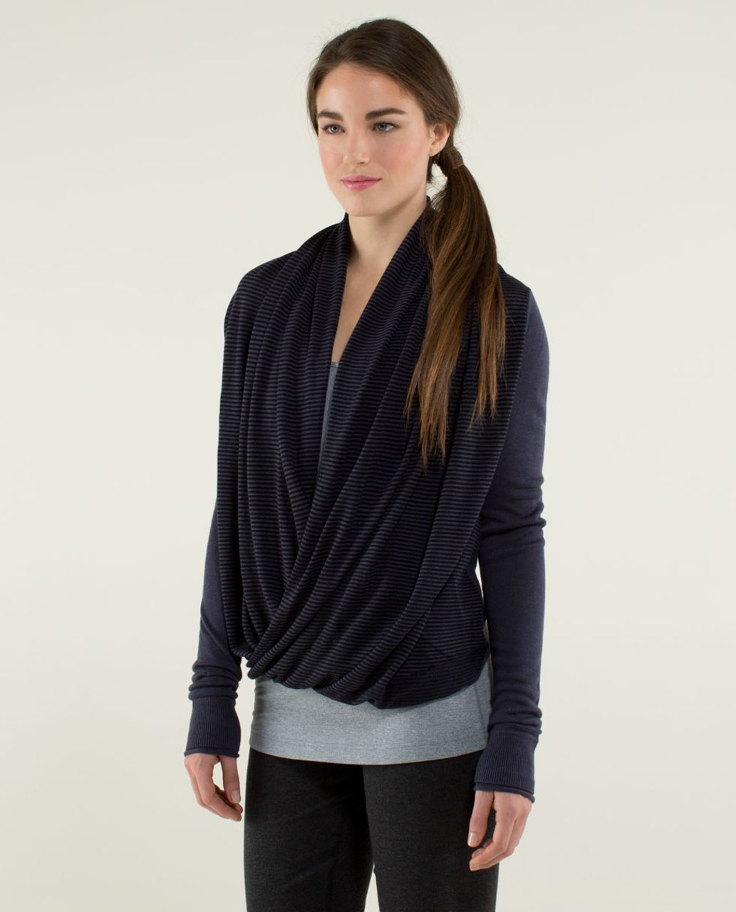 Lululemon Iconic Sweater Wrap - Cadet Blue / Black