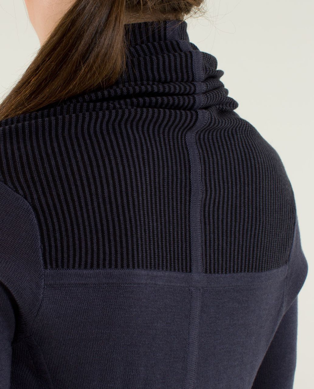 lululemon 6 iconic wrap Blue Black Stripe Sweater Pullover