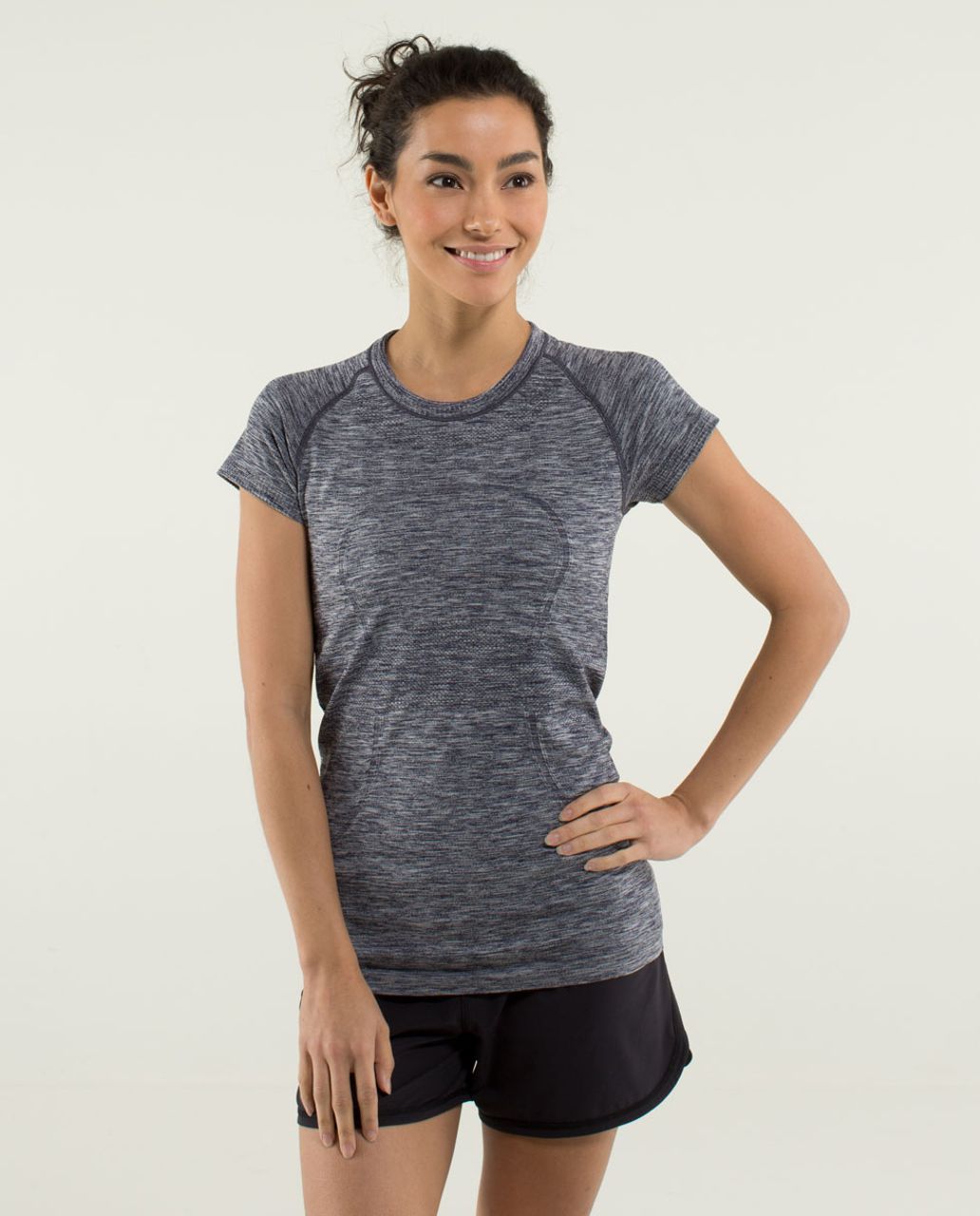 Lululemon Run:  Swiftly Tech Short Sleeve - Heathered Cadet Blue