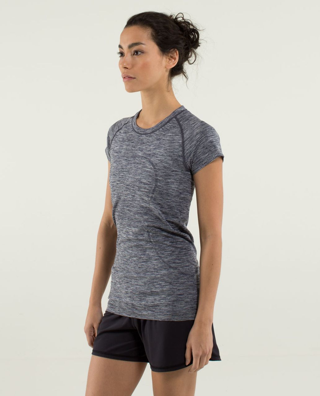 Lululemon Run:  Swiftly Tech Short Sleeve - Heathered Cadet Blue