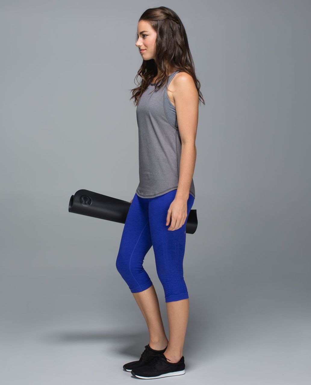 Lululemon In The Flow Crop II - Heathered Pigment Blue