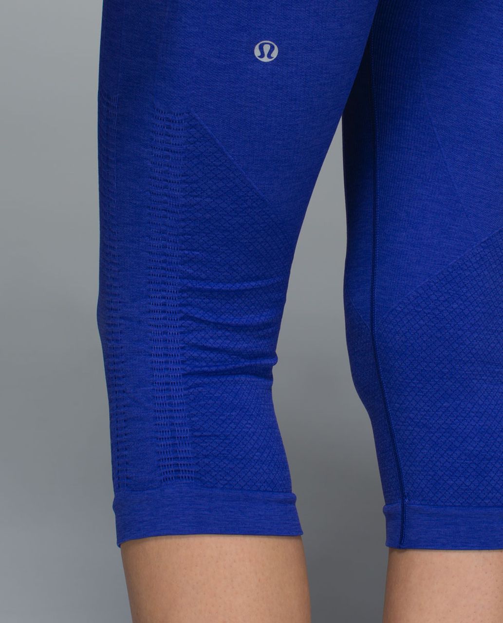 Lululemon In The Flow Crop II - Heathered Pigment Blue