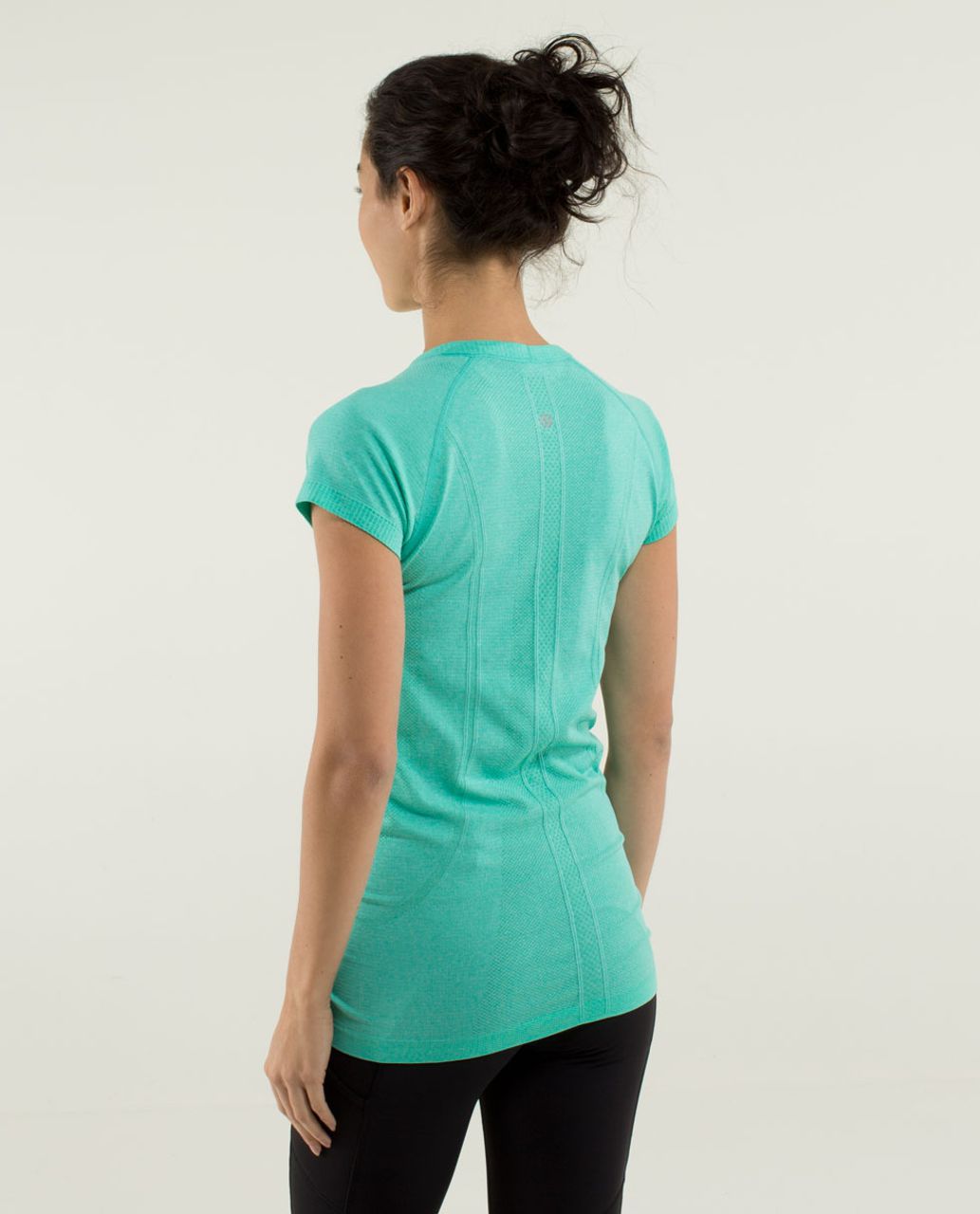 Lululemon Run:  Swiftly Tech Short Sleeve - Heathered Bali Breeze