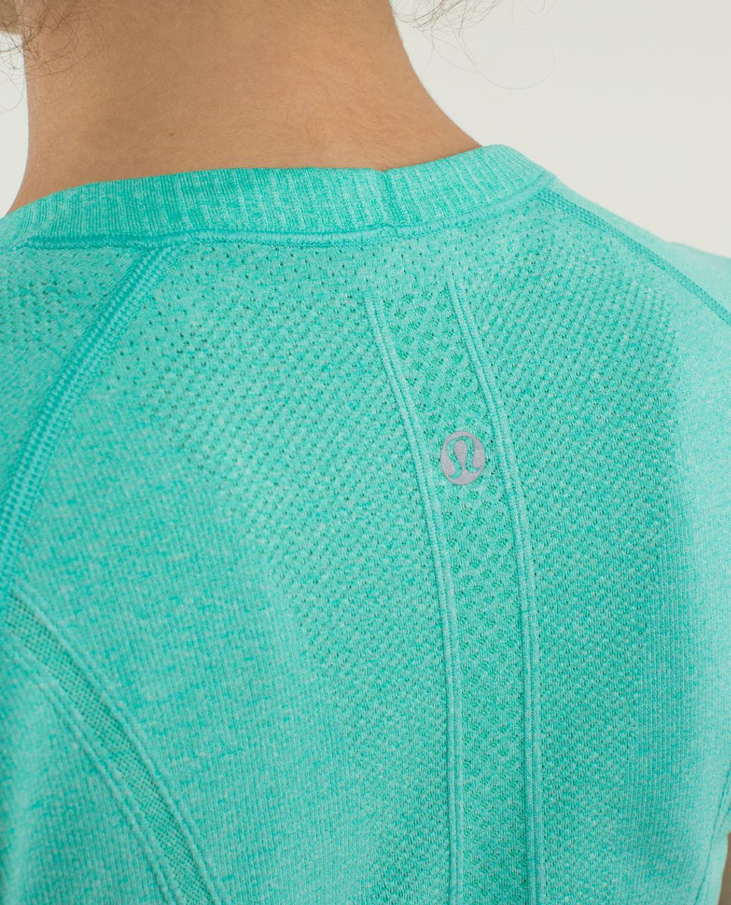 Lululemon Run:  Swiftly Tech Short Sleeve - Heathered Bali Breeze