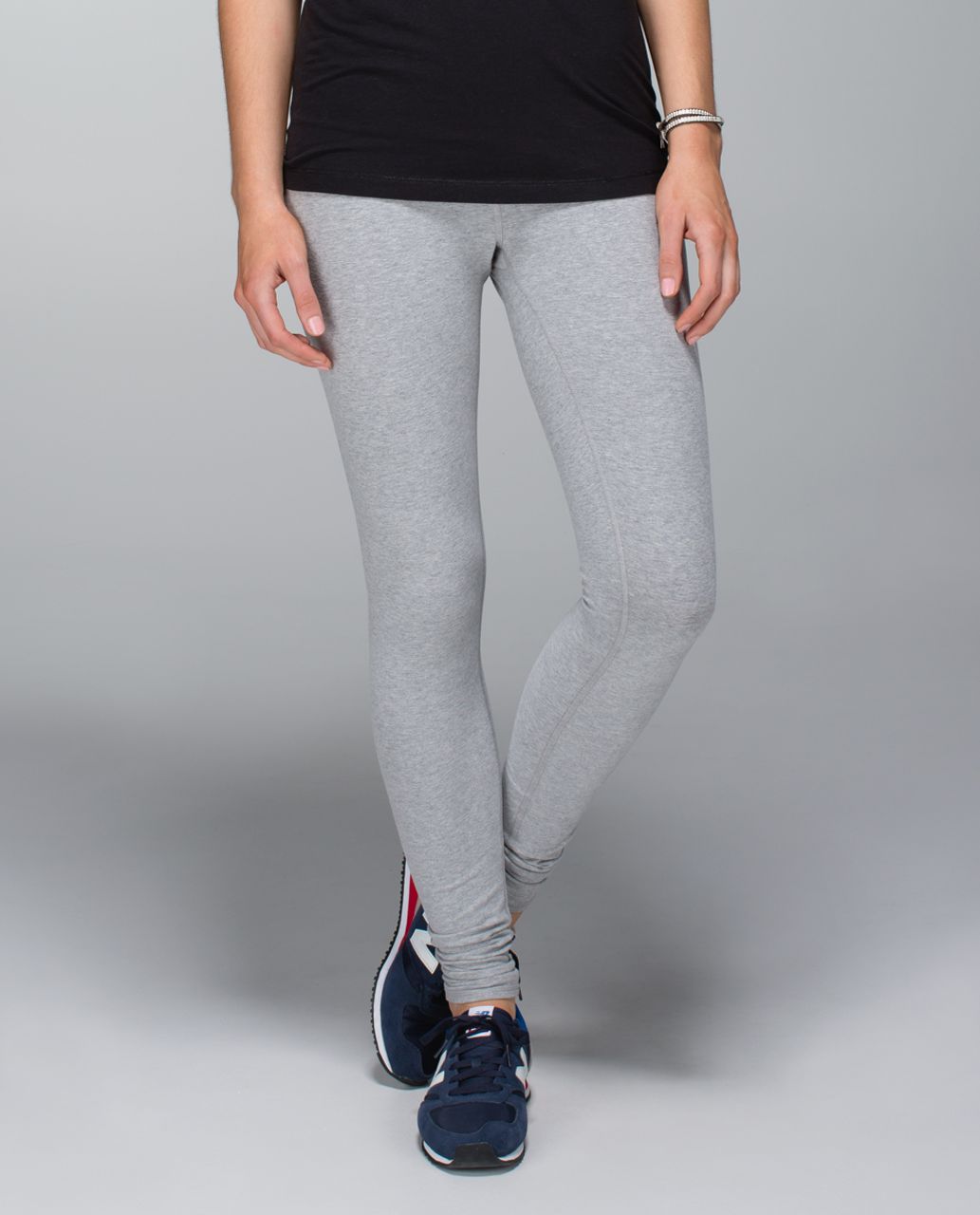 Lululemon Wunder Under Pant (Roll Down) *Cotton - Heathered Medium Grey -  lulu fanatics