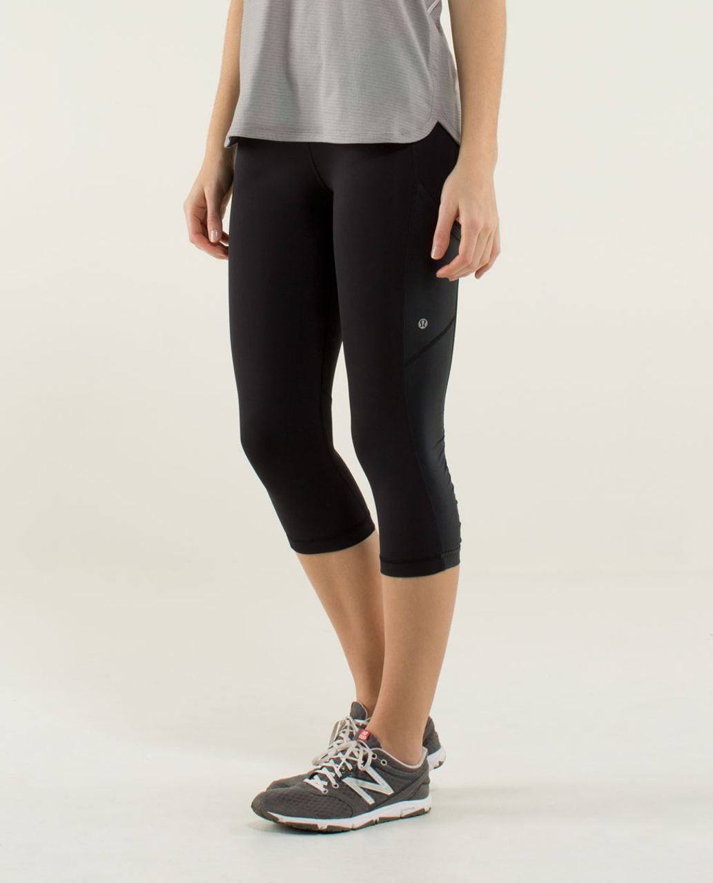 Lululemon Cut The Crop - Black / Vintage Pink - lulu fanatics