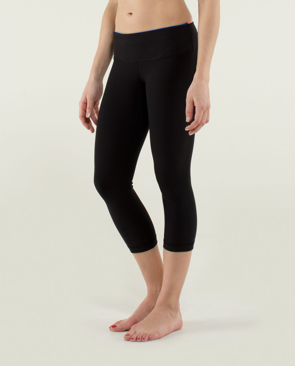 Lululemon Wunder Under Crop *Full-On Luon - Black / Quilt Winter 13-16