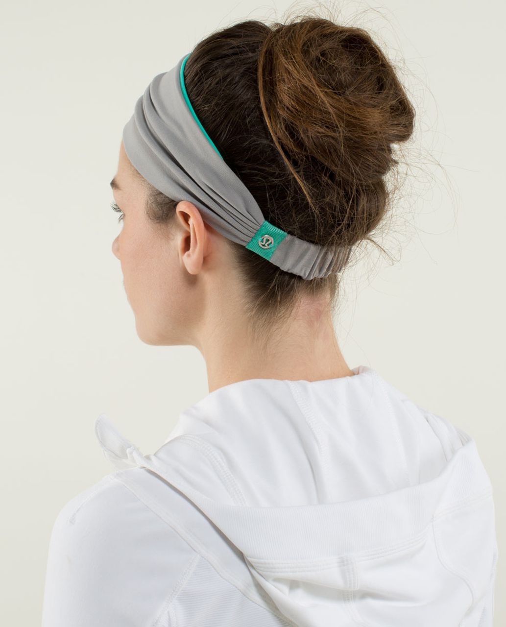 Lululemon Bang Buster Headband *Reversible - Ambient Grey / Bali Breeze