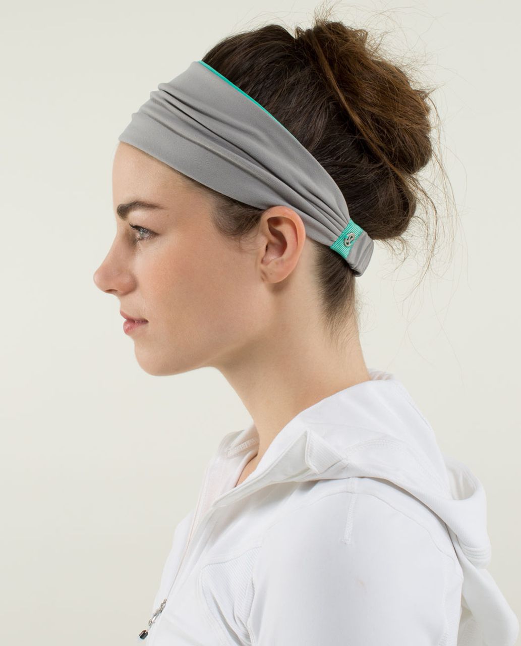 Lululemon Bang Buster Headband *Reversible - Ambient Grey / Bali Breeze