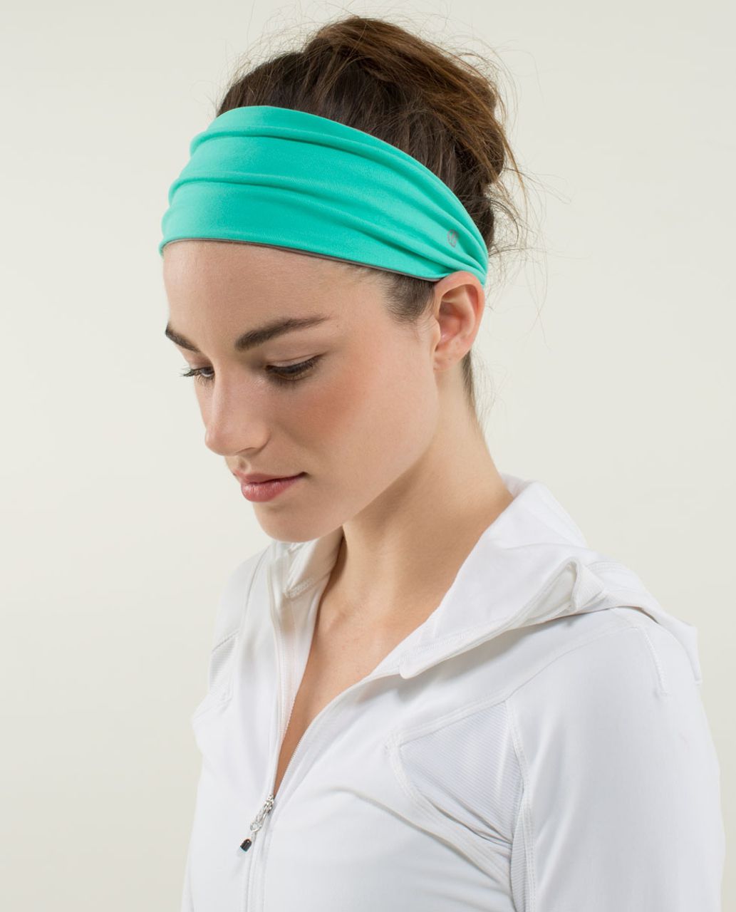 Lululemon Bang Buster Headband *Reversible - Ambient Grey / Bali Breeze