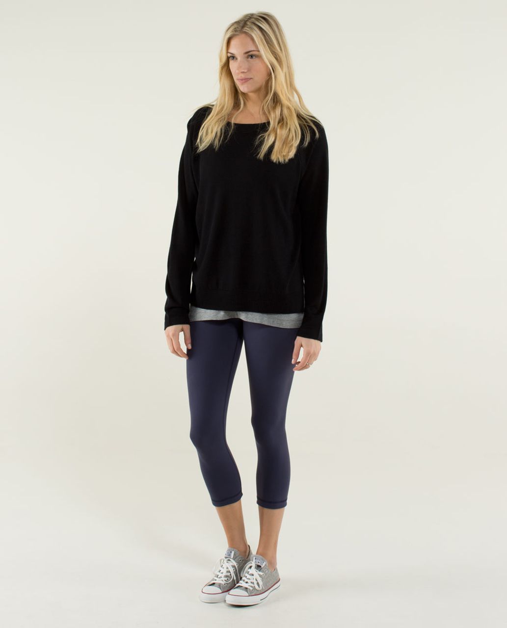 Lululemon Wunder Under Crop III (Reversible) - Hero Blue / Pipe