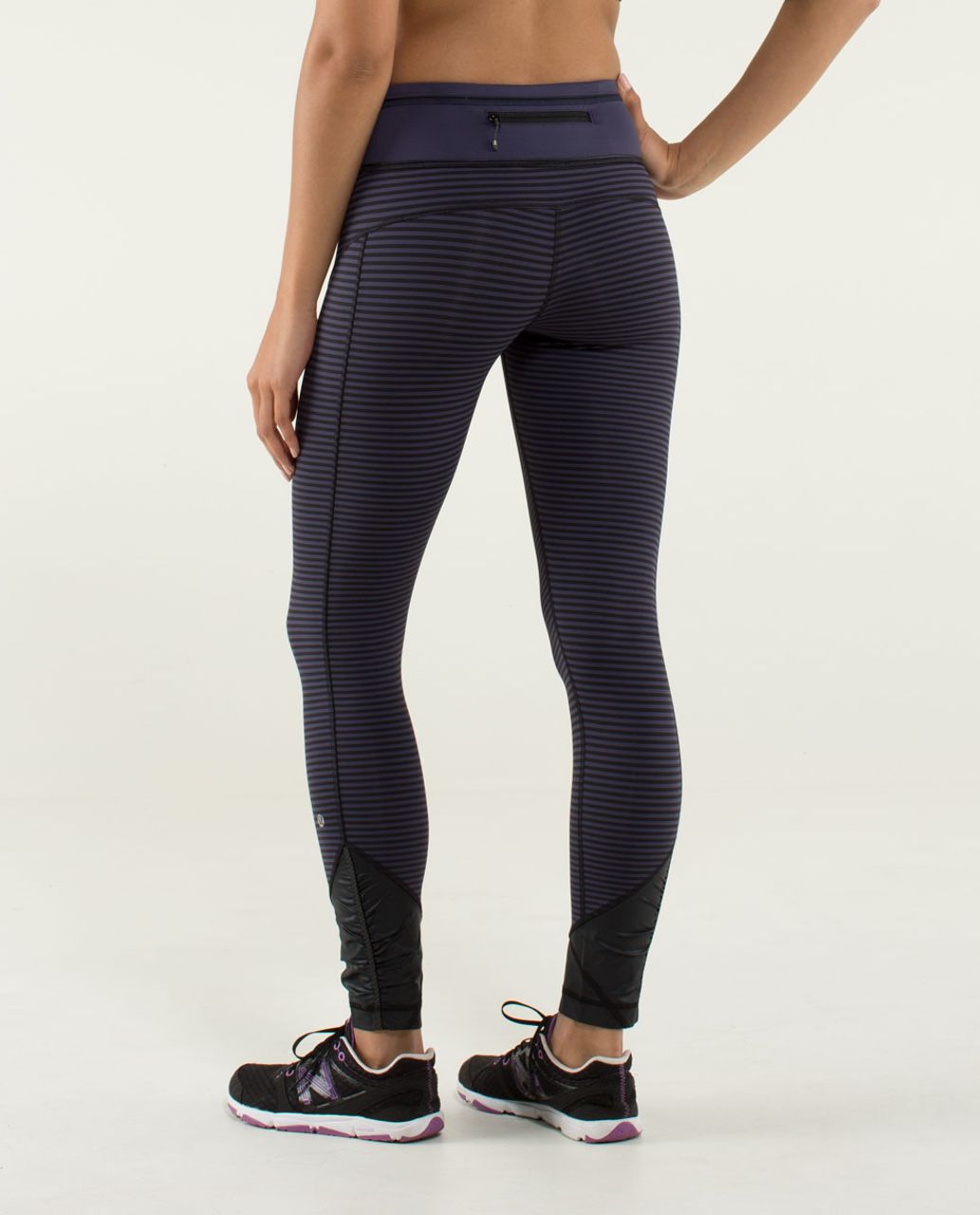 Lululemon Pace Queen Tight - 1 / 8 Stripe Cadet Blue / Black / Cadet Blue