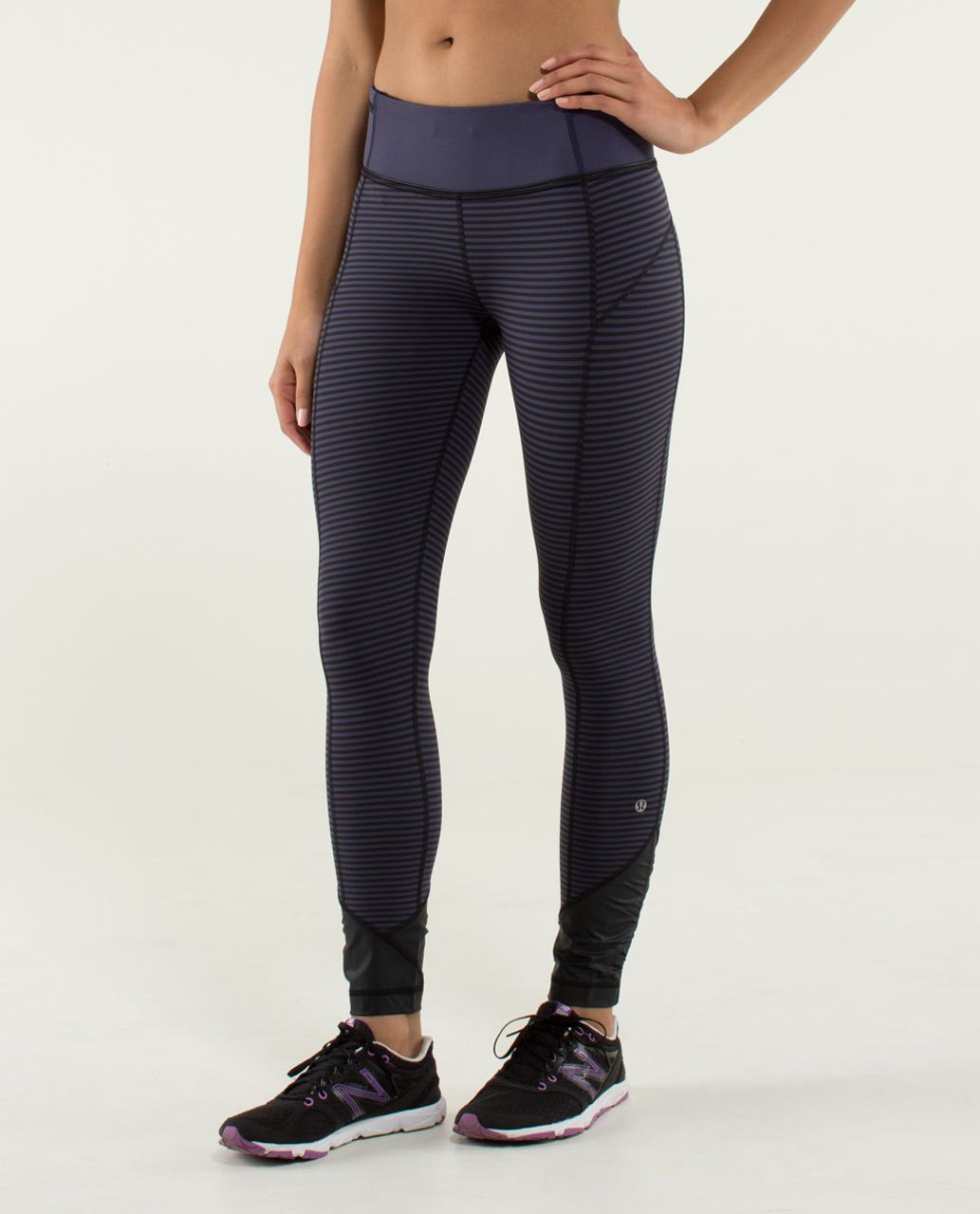 Lululemon Pace Queen Tight - 1 / 8 Stripe Cadet Blue / Black / Cadet ...