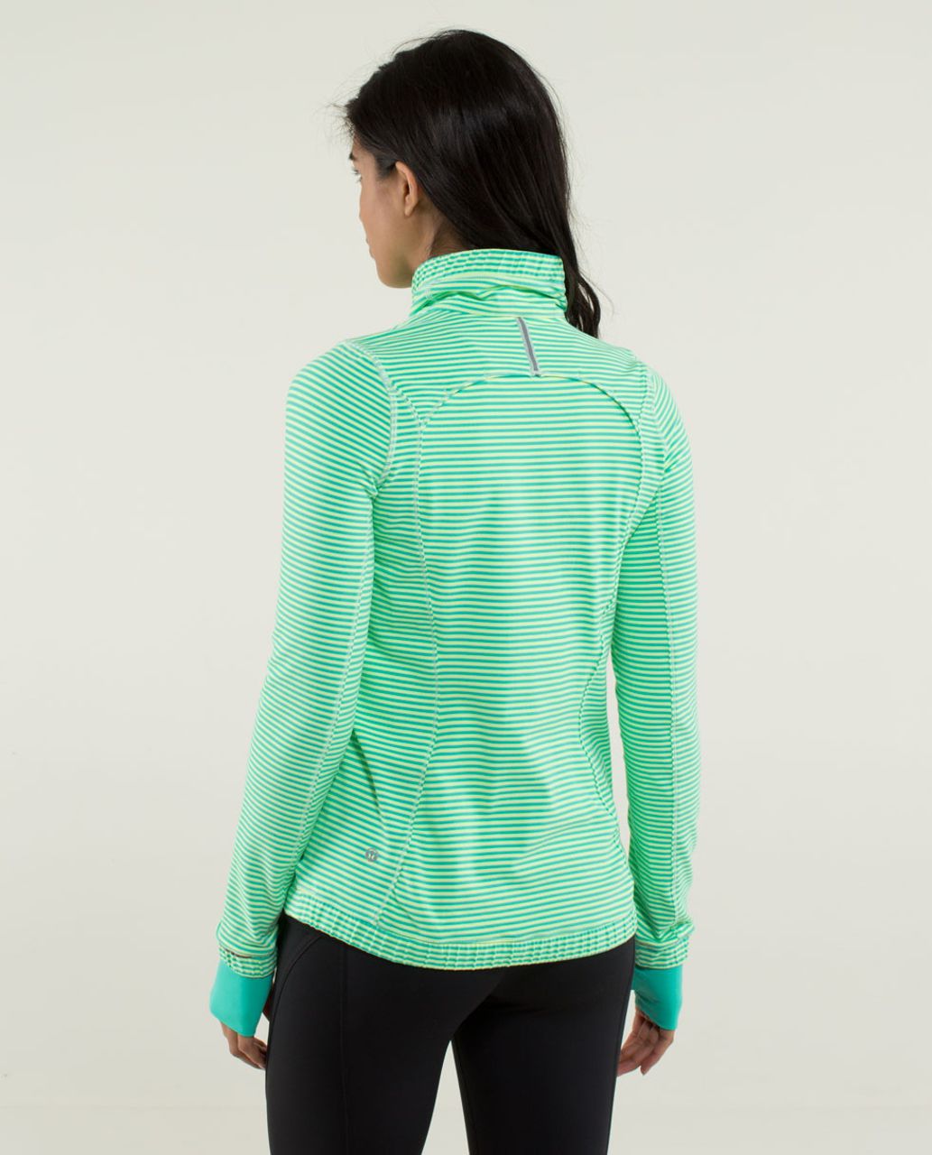 Lululemon Forthright 1/2 Zip - 1 / 8 Stripe Bali Breeze / Bali Breeze