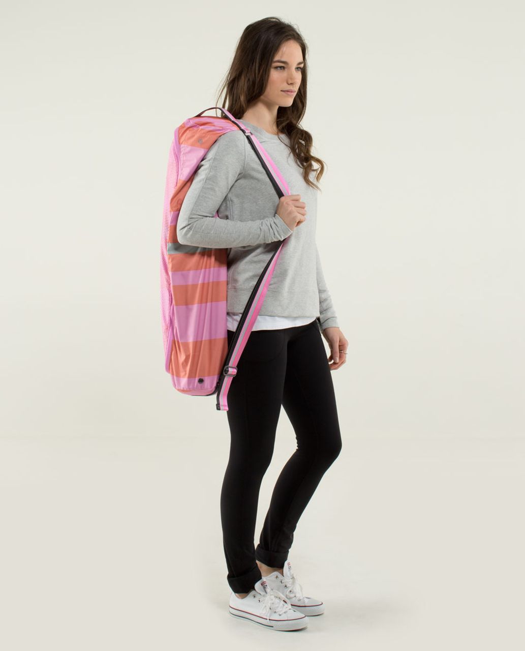 Lululemon Drishti Yoga Tote - Half Opulent Stripe Printed Very Light Flare