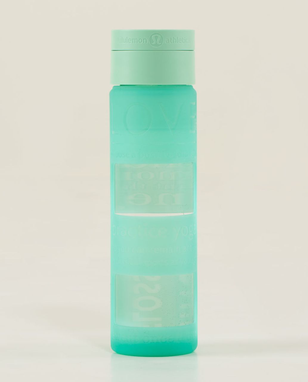 Lululemon Pure Focus Glass Waterbottle - Clear Mint - lulu fanatics