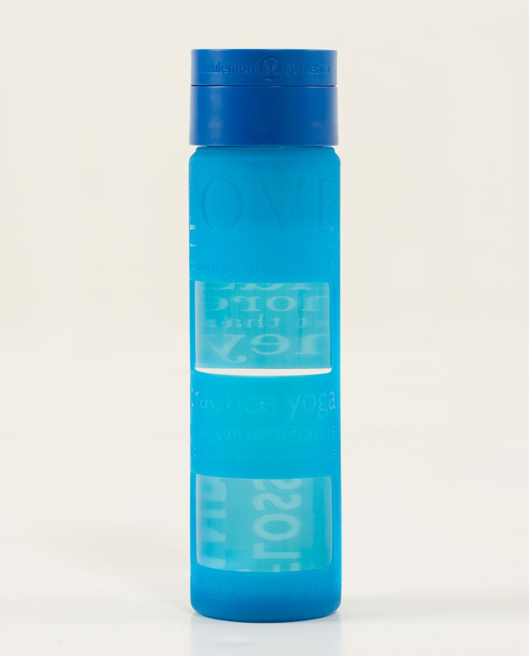 Lululemon Pure Focus Glass Waterbottle - Lakeside Blue - lulu fanatics