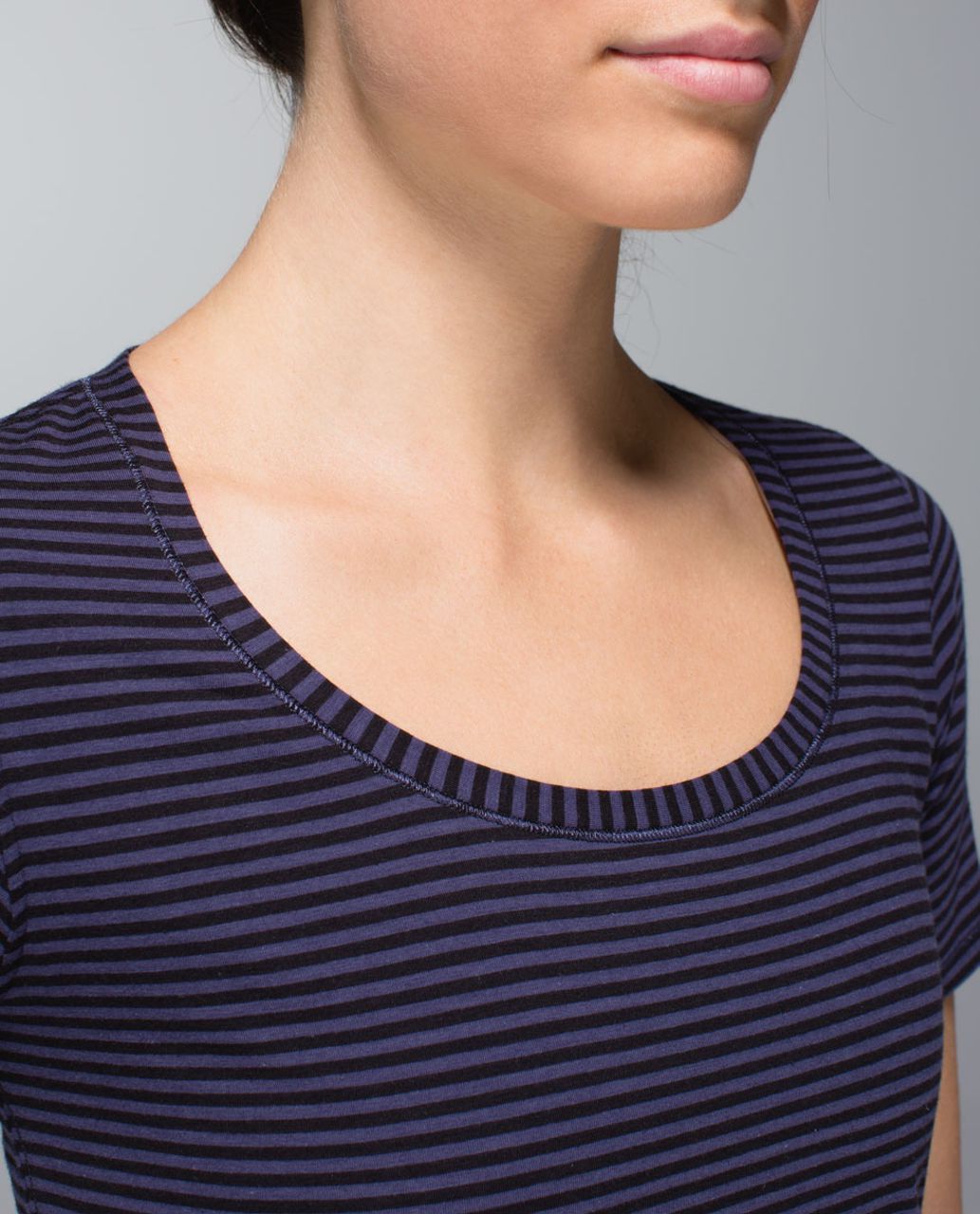 Lululemon Every Yogi Tee - 1 / 8 Stripe Cadet Blue