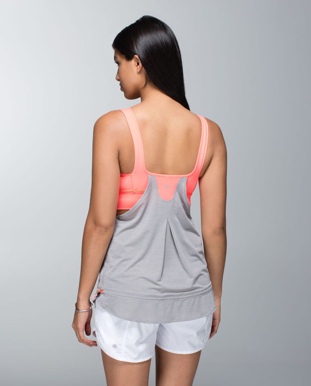 Lululemon Run Times Tank - Heathered Medium Grey / Very Light Flare