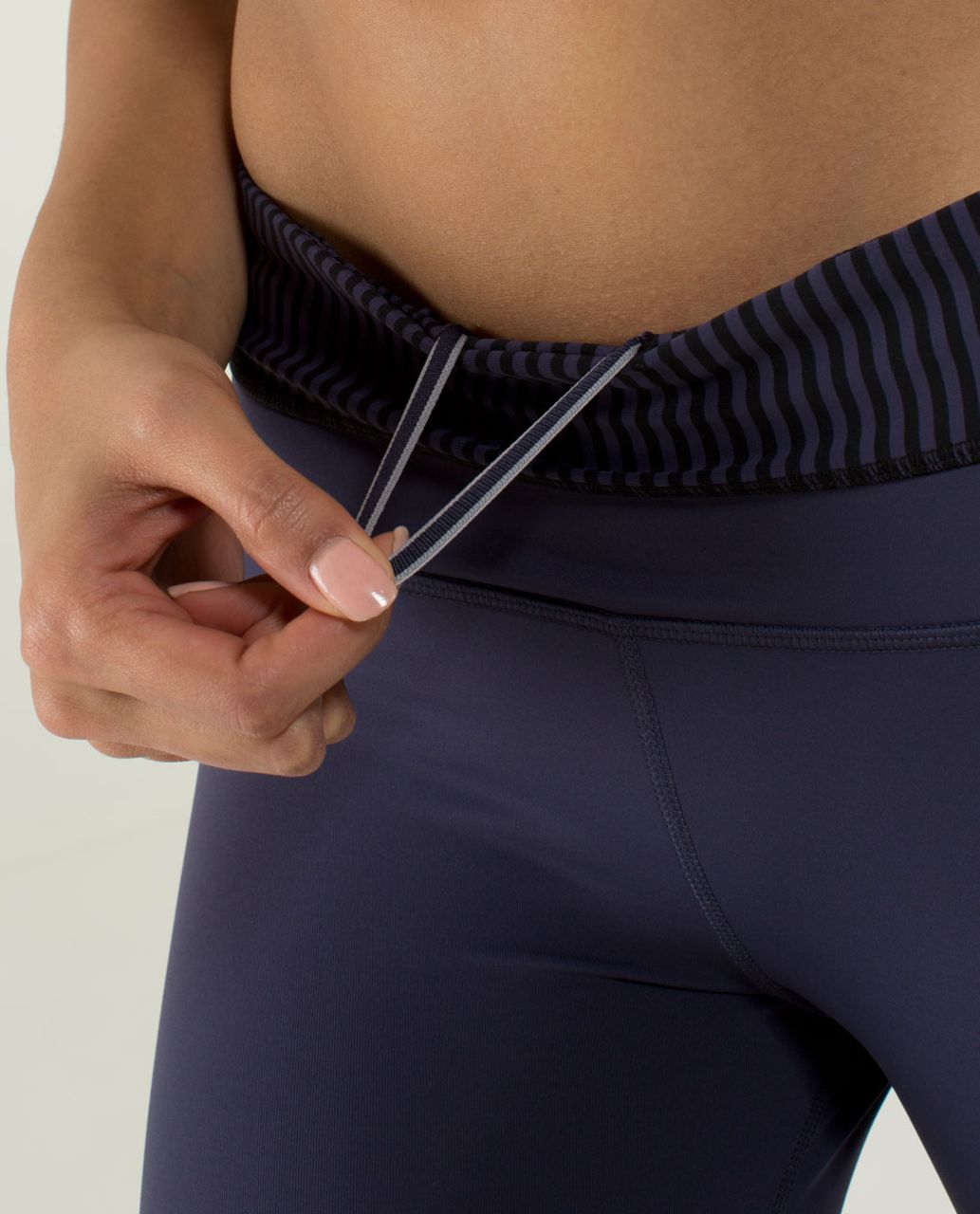 Lululemon Run:  Inspire Crop II - Cadet Blue / 1 / 8 Stripe Cadet Blue