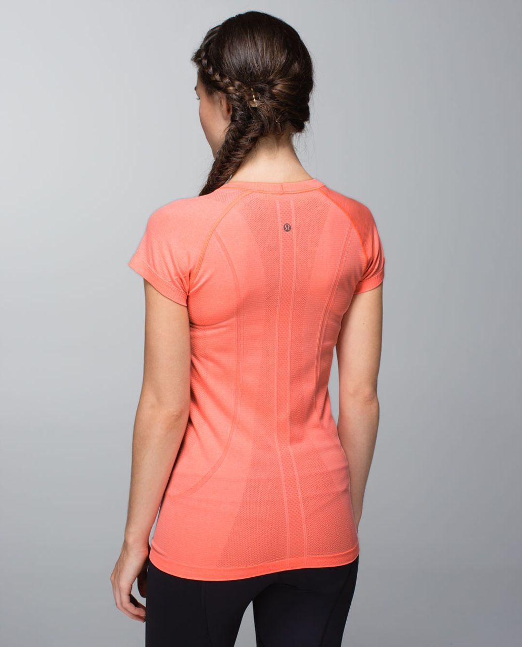 Lululemon Run:  Swiftly Tech Short Sleeve - Heathered Very Light Flare