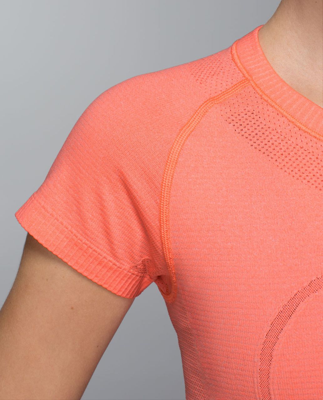 Lululemon Run:  Swiftly Tech Short Sleeve - Heathered Very Light Flare