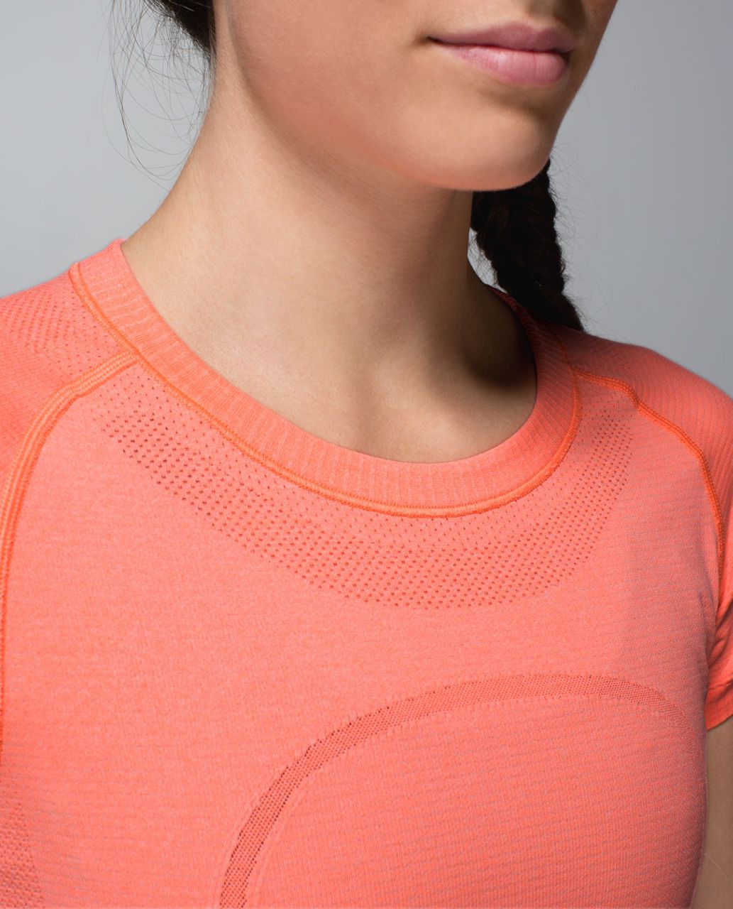 Lululemon Run:  Swiftly Tech Short Sleeve - Heathered Very Light Flare