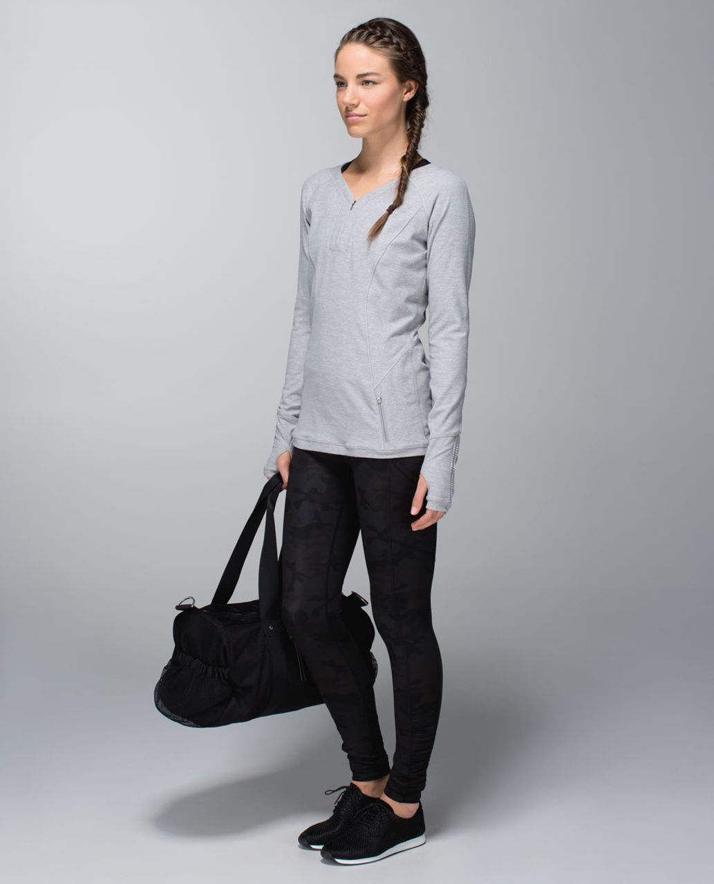 Lululemon Love Some Run Long Sleeve - Heathered Light Grey / Heathered Medium Grey