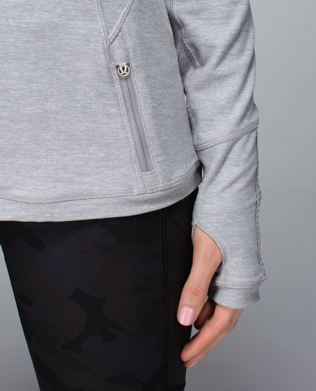 Lululemon Love Some Run Long Sleeve - Heathered Light Grey / Heathered Medium Grey