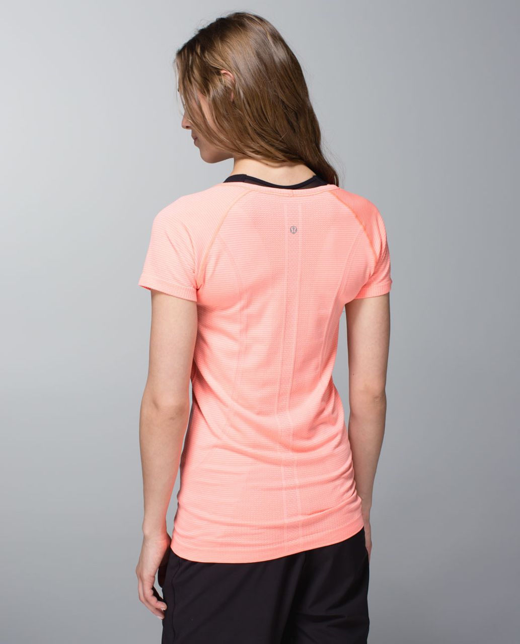 Lululemon Run:  Swiftly Tech V Neck - Heathered Very Light Flare