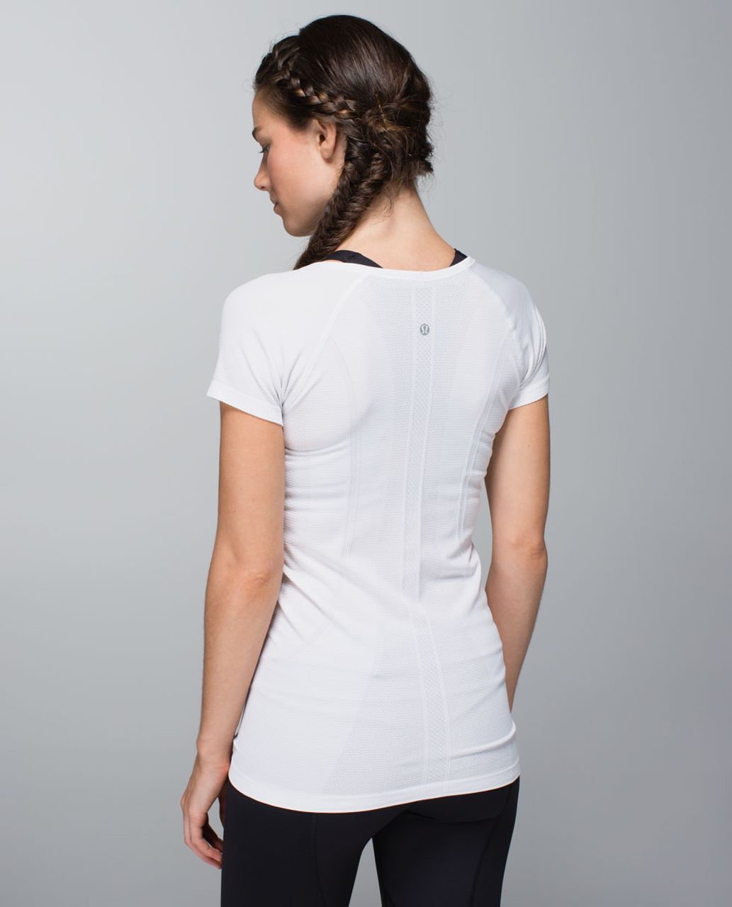 Lululemon Run:  Swiftly Tech V Neck - Heathered White