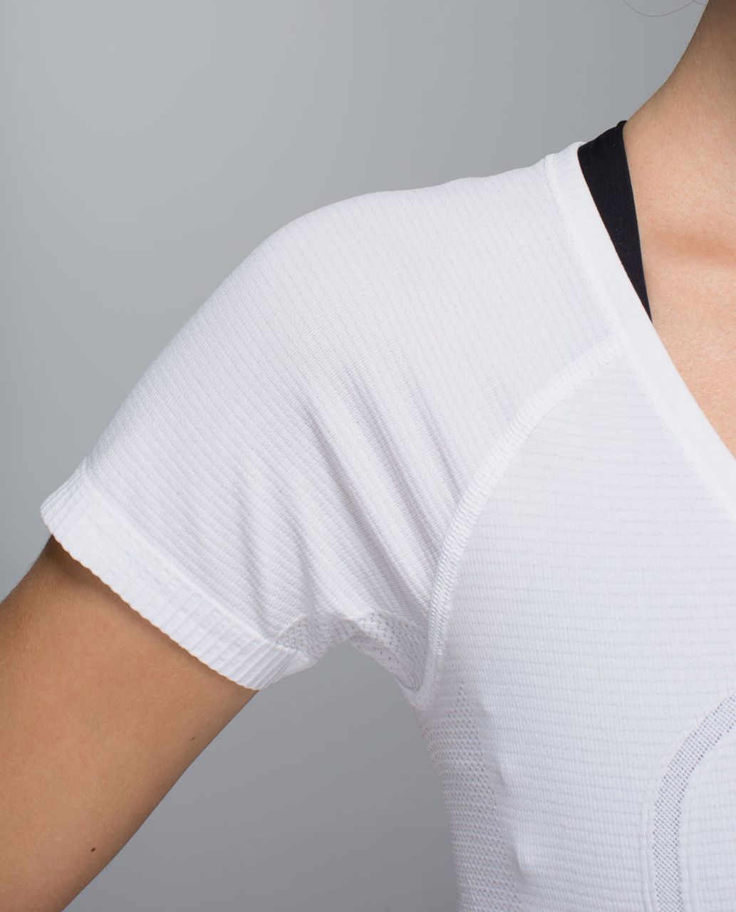 Lululemon Run:  Swiftly Tech V Neck - Heathered White