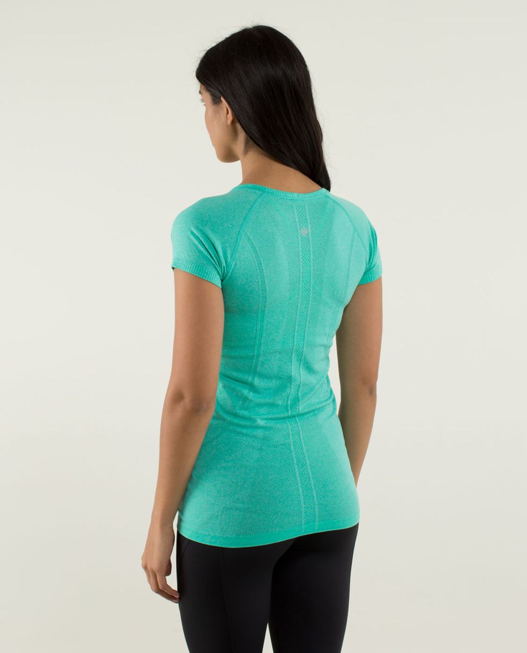 Lululemon Run:  Swiftly Tech V Neck - Heathered Bali Breeze