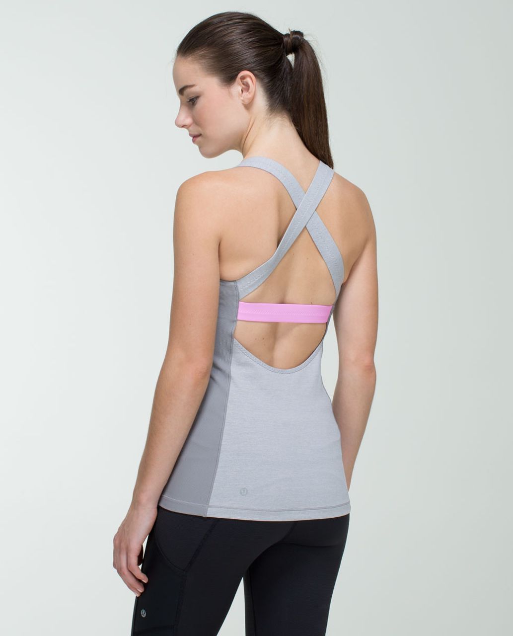 Lululemon Core Kicker Tank - Heathered Medium Grey / Ambient Grey / Vintage Pink