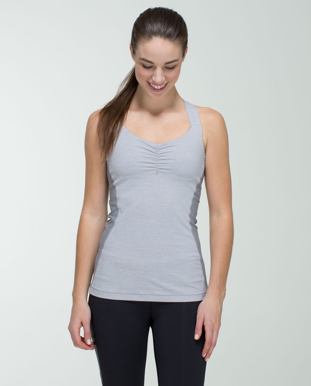 Lululemon Core Kicker Tank - Heathered Medium Grey / Ambient Grey / Vintage Pink