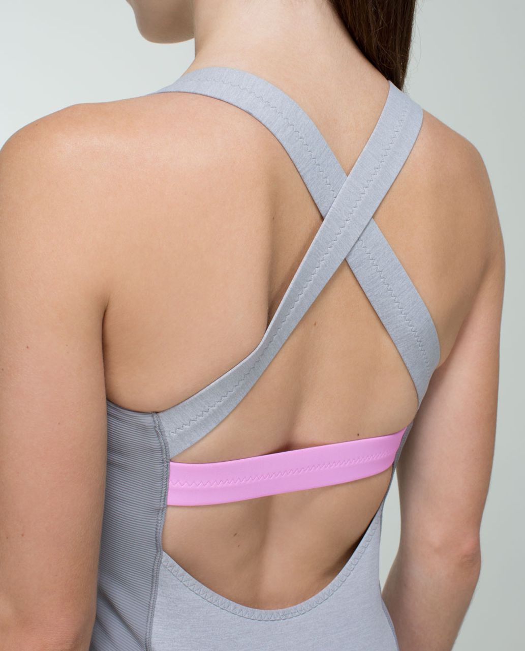 Lululemon Core Kicker Tank - Heathered Medium Grey / Ambient Grey / Vintage Pink