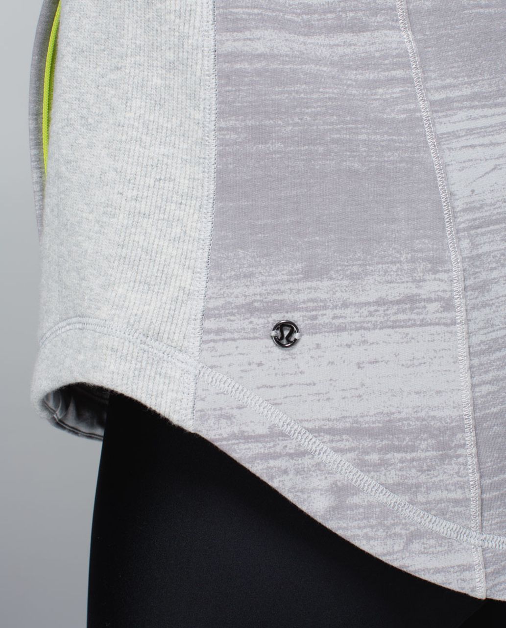 Lululemon Post Sweat Pullover - Righteous Stripe Silver Spoon / Heathered Light Grey