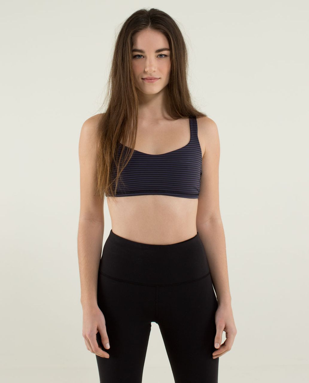 Lululemon Free To Be Bra - 1 / 8 Stripe Cadet Blue / Cadet Blue / Black