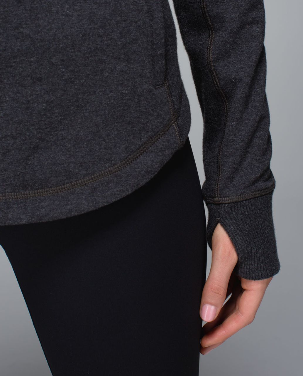 Lululemon Post Sweat Pullover - Heathered Black