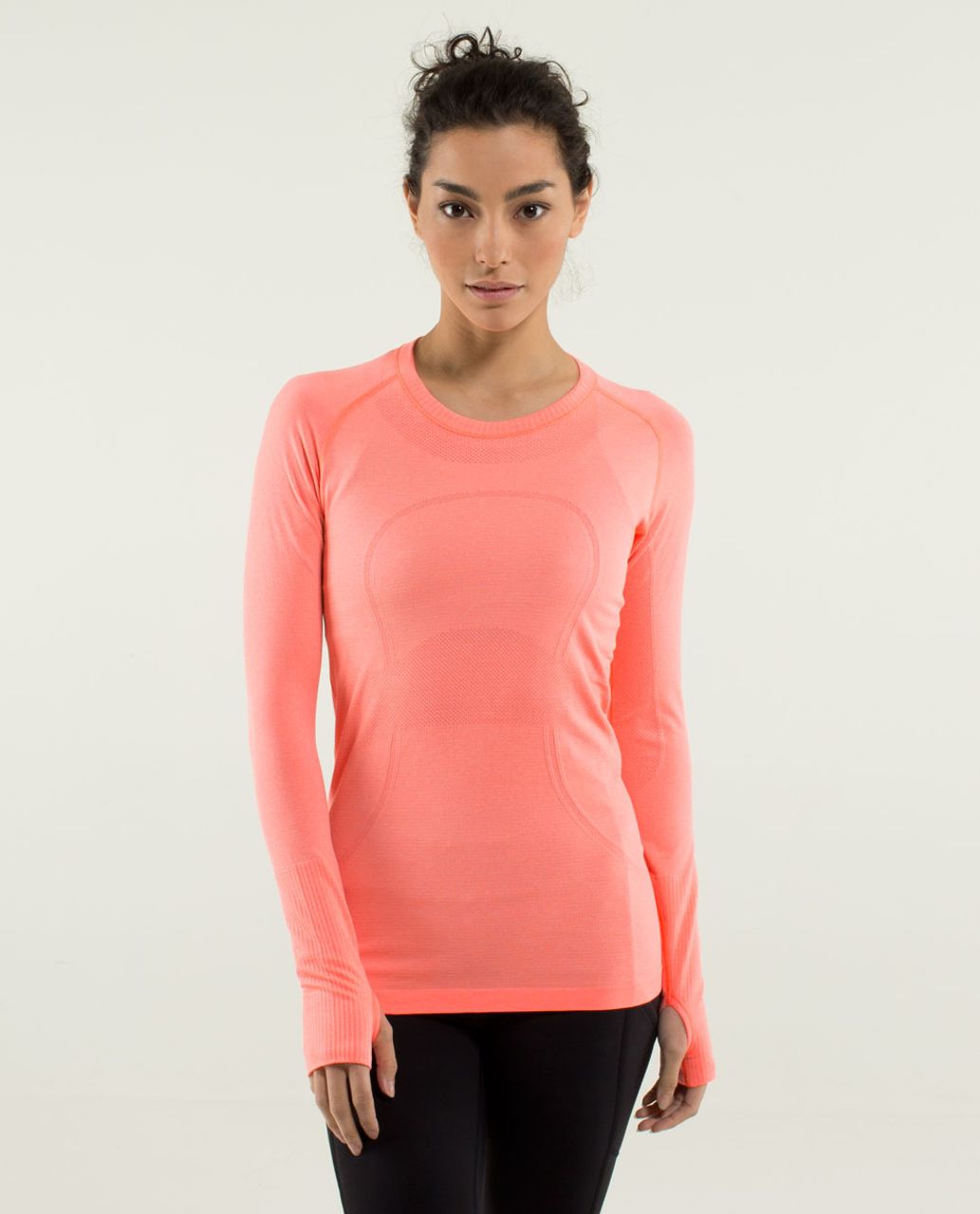 Lululemon Run:  Swiftly Tech Long Sleeve - Heathered Very Light Flare