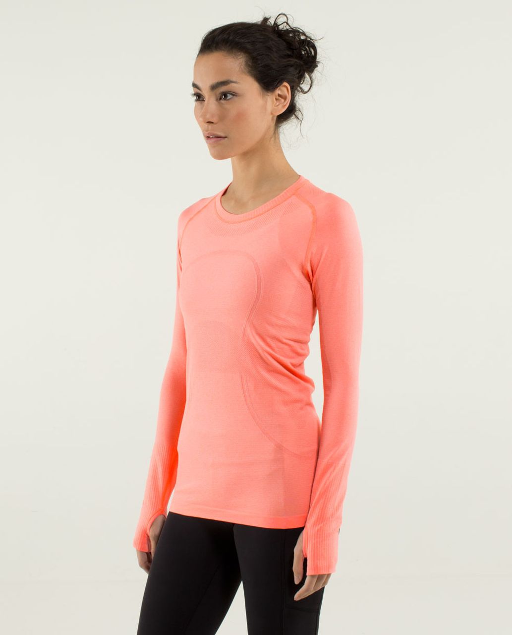 Lululemon Run: Swiftly Tech Long Sleeve - Heathered Very Light Flare ...